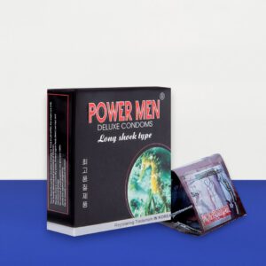 Bao cao su Power Men Long Shock Type (Powermen Đen) Hộp 3 cái – Gân Gai Tăng Khoái Cảm, Kéo Dài Cuộc Yêu sẵn hàng tại Bến Tre