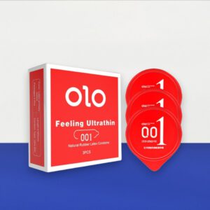 Bao cao su Olo 001 Passionate Factor hộp 3 – Siêu mỏng 0.01mm, nóng ấm kích thích từng nhịp yêu tại Bến Tre