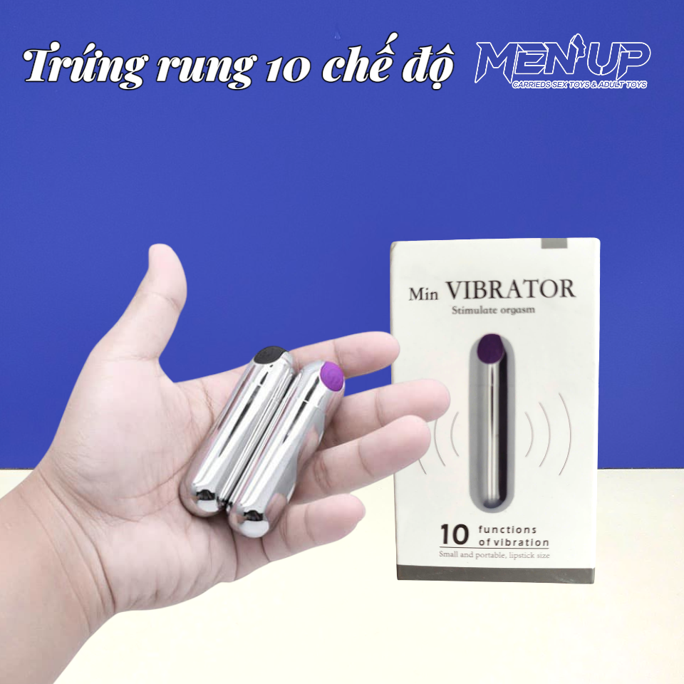 Trứng rung inox nhỏ gọn hình viên đạn 10 chế độ rung sẵn hàng 2 màu tím và đen - sẵn hàng tại Bao Cao Su Men Up Bến Tre Trứng rung inox nhỏ gọn hình viên đạn 10 chế độ rung sẵn hàng 2 màu tím và đen - sẵn hàng tại Bao Cao Su Men Up Bến Tre