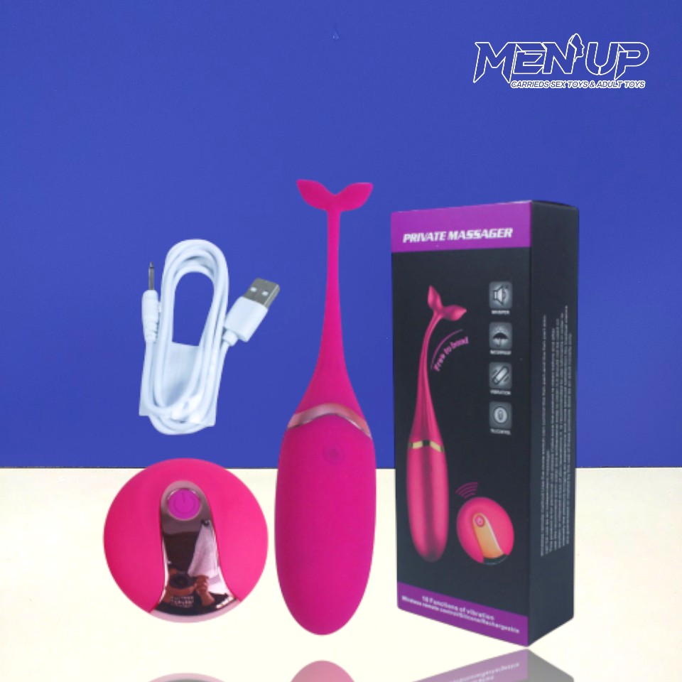 Trứng rung cá heo Private Massager điều khiển từ xa cổng sạc USB tiện lợi, Pin remote dùng pin AAA dễ mua dù ở bất kỳ đâu - Men UP Bến Tre Trứng rung cá heo Private Massager điều khiển từ xa cổng sạc USB tiện lợi, Pin remote dùng pin AAA dễ mua dù ở bất kỳ đâu - Men UP Bến Tre