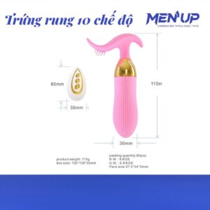 Kích cỡ trứng rung hậu môn Luminous 10 chế độ, hàng chính hãng tại Men Up Bến Tre